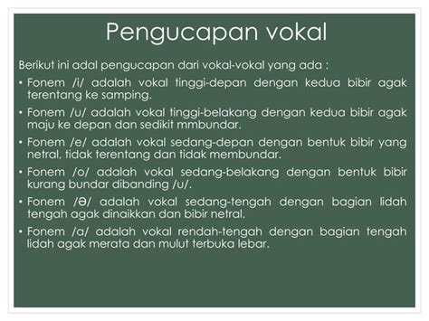 pengucapan bahasa indonesia